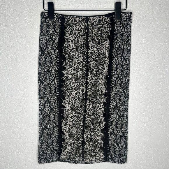 NWT Byron Lars Beguile Anthropologie Sombra Laser Cut Size 4 Pencil Skirt - Picture 2 of 13